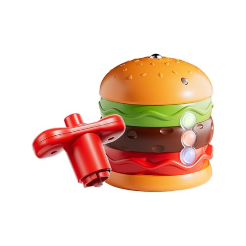 Hamburger 4 -Fashion Gyro Toy | Tragbares & kompaktes musikalisches Top | Interactive Balance Game für House, Kindergarten, Schule und Reisen | Bildungsunterhaltung, stimuliert Koordinati