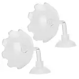 2pcs Aquarium Fisch Garnelenfutter, Acrylfischtank hoher transparenter Lebensmittelfuttermittel, Tank -Fütterungsschalen mit Saugfutterwasserschale für Reptilien Garnelen