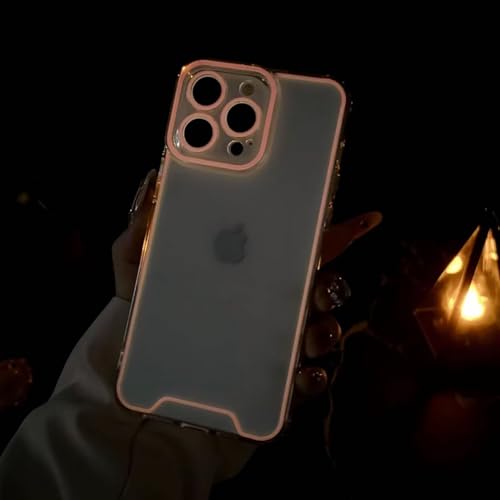 Rnrieyta Miagon Leuchtend Luminous Glitzer Hülle für iPhone 15,Fluoreszierend Licht im Dunkeln Bunt Bling Handytasche Durchsichtig Dünn Transparent Cover Slim Schutzhülle Backcover