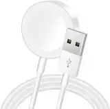 Ladekabel für Apple Watch, Uhr Kabel USB Schnellladegerät Tragbare Ladestation, 【MFi-Zertifiziert】 Magnetisches Kabel Cable Kompatibel mit iWatch Series 9/8/SE/7/6/5/Ultra/4/3/2/1-Weiß