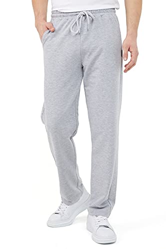 COMEOR Jogginghose Herren Baumwolle Sweathose - Lange Sport Hose Herren - Jogger Trainingshose Herren, Relaxing Hose (Grau, L)