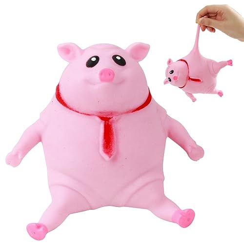 Stress Schwein Stress Spielzeug, Anti Stress Schwein Rosa, Antistress Spielzeug Squishy Pig, Squishy Squeeze Toys, Fidget Toys, Sensorik Autismus Spielzeug Splashy Piggy für Kinder Erwachsener