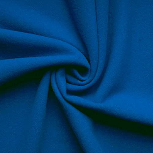 Gaby - Kaschmir Wolle Mantel Wollstoff Meterware 20 Farben - royalblau
