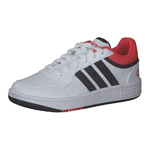 adidas Hoops Shoes Sneaker, FTWR White/core Black/Bright red, 38 2/3 EU