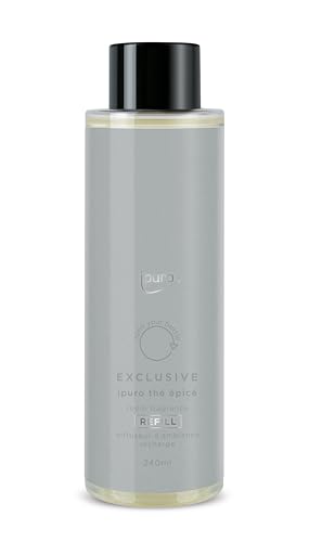 ipuro Exclusive Raumduft Nachfüllflasche THÉ EPICÉ 240ml mit erhöhtem Duftölanteil | Raumerfrischer mit Matcha, Zitrone & Jasmin Duft | Nachfüller Diffuser mit Stäbchen | Lufterfrischer Refill