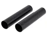 Set: 2x Cover für Telegabelholme, 165mm, Carbon - Schwarz