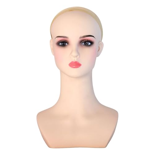 sporful Weiblicher Mannequin-Kopf, Perücken-Display, Hutständer, tragbar, für Schmuck, Schals, Ohrringe, Salon, Einkaufszentrum