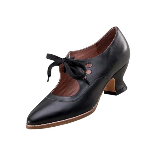 Mary Jane Schuhe Damen Ballerinas Ballerina Schuhe Damenschuhe Elegant Und Bequem Tanzschuhe Riemchenballerina Uniform Pumps Für Business Work Dance Trachtenschuhe Halbschuhe Absatzschuhe
