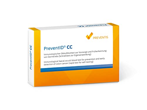 PREVENTID® CC | Schnelltest zur Darmkrebsvorsorge | Sehr präzise 99% Spezifität | (1 St.) Stuhltest zum Nachweis von Okkultblut | Ergebnis in 10 Minuten