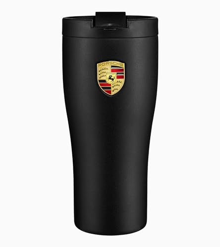 Porsche Thermo-Kaffeebecher, Mattschwarz