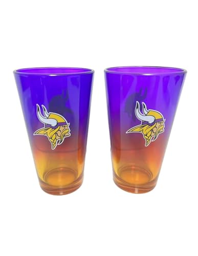 Minnesota Vikings NFL Pint Gläser Glas Set 2er-Set 475 ml