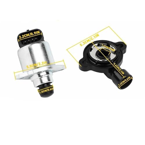 Leerlaufluft-Regelventil Drosselklappensensor TPS TH149 + Leerlaufluftregelventil IAC/Passend for Chevy GMC Buick Cadillac 15023180, AC234, 17123852 Leerlaufluft-Regelventil