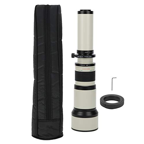 Teleobjektiv, 650-1300 mm F8-F16 Manuelles Telezoomobjektiv mit Adapterring für Sony AF-Mount-Kamera