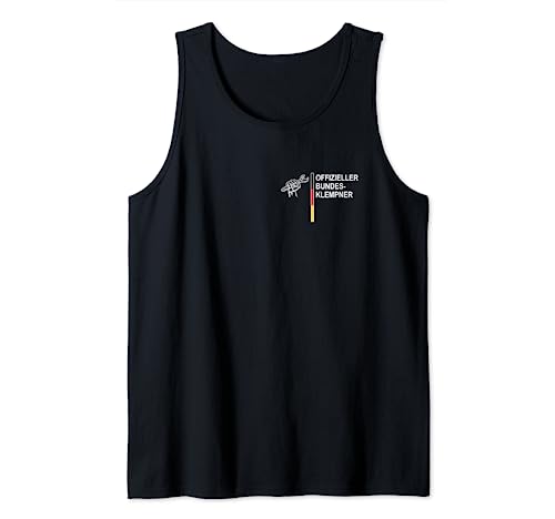 Klempner Spengler Klempnermeister Motive Offizieller Bundes Tank Top für Klempner, Gas- und Wasserinstallateure mit Humor, Schwarz, Ärmellos, Tank Top, Klein, EU, Herren