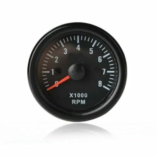 Ohulelks 52MM Elektrischer Drehzahlmesser 0-8000 Min 2 Min Tachometer für 2 3 4 5 6 8 Zylinder Benzinmotor Auto Boot Yacht