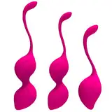 Liebeskugeln Beckenboden Trainingskugeln, Allmay Silikon Kegel Balls 3er Set Beckenbodentraining, Beckenbodentrainer Vaginalmuskulatur Training, Blasenkontrolle, Sextraining Sexspielzeug für Frauen