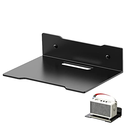 FASSME Router Wandregal Halter | Kamerahalterung Wandhalterung | Schwebende Entertainment Center Regale Wandmontage Kleines Projektorregal Metall Router Rack AV