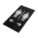 HOODANCOS Toilettenleitschild Schwarz Badezimmerschilder Dekor Acryl Waschraumschild Badezimmerschilder Acryl