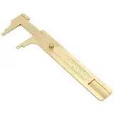 Double -Scale Mini Vernier Calibrator, Dauerhafte Messingkaliberregel, Tragbares Messwerkzeug für Präzise Messwerte (100 mm)