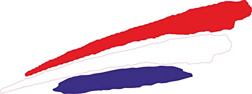 INDIGOS UG - Aufkleber - Autoaufkleber - JDM - Die Cut - Auto - Fahne Niederlande - Netherlands - 3 Streifen - 110x30 mm - Heckscheibe - Heckscheibenaufkleber Boot Auto Laptop Tuning Sticker LKW