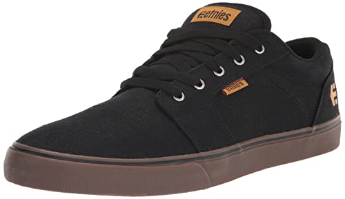 Etnies Herren Barge Ls Skate-Schuh, Schwarzes Gummi Silber, 40 EU