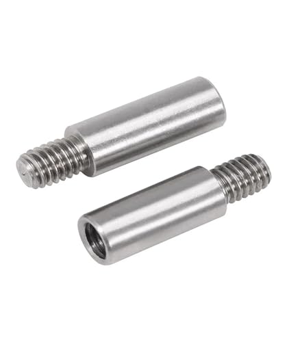 Generisch Gewindesäule aus Edelstahl 304 M2 M2.5 M3 M4 M5 M6 * L + 4/6/8 mm runde Abstandsschraube PCB-Abstandshalter Einzelkopfsäule(50mm(2Pcs),M6 (Thread 8mm))