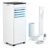 Klimaanlage Mobil - Klimagerät mit Abluftschlauch 7000 BTU | 4-in-1 Mobiles Klimagerät | Leiser Betrieb | Digitaldisplay + Fernbedienung | Fenster-Installationsset | 24h-Timer | Für Räume bis 20 m²