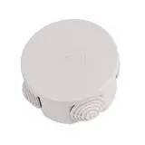 Tenlacum Wasserdichte Abzweigdose für den Außenbereich, IP66, 4 Löcher, rund, Kabelanschluss, Schutzverschraubung, elektrisch mit Terminal, weiß, 65 x 35 mm