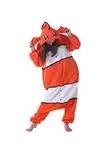 DarkCom Tier Onesie Halloween Cosplay Clownfish Kostüm Karneval Einteiliger Pyjamas Jumpsuit für Damen und Herren L