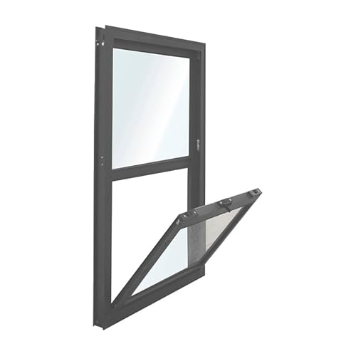 Rahmen aus Aluminiumlegierung, vertikales Schiebefenster mit transparenten Glasläden, schalldicht, niedrig neigbar, für Wohnungstrennwand, 30 x 70 cm