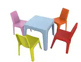 resol Kinder Julieta Set von 4 Stühle und 1 Tisch, Kunststoff, Polypropylen, Mehrfarbig, 60 x 51 x 78 cm, 5 Stück