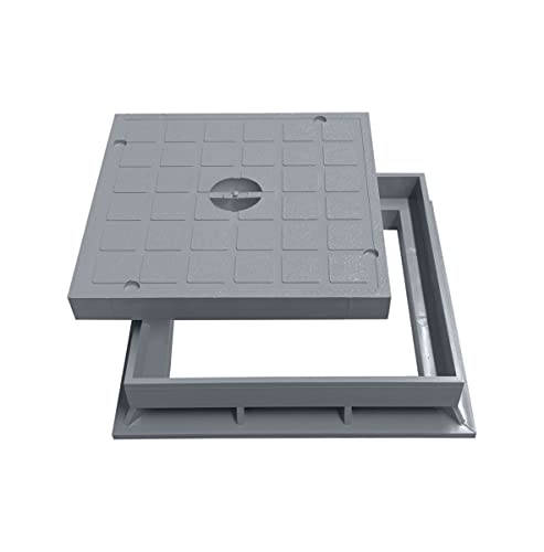 Marley Schachtdeckel mit Rahmen 20x20cm für Einlaufschacht Schachtabdeckung Kanaldeckel PVC