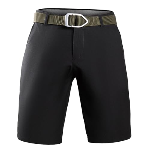 Shorts Herren Für Fitness Cargo Sport Tasche Knopfhose Unterwäsche(Schwarz,33)