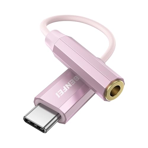 BENFEI USB Typ C auf 3.5mm Kopfhörer Jack Adapter, Audio USB C auf Aux Dongle Kabel mit DAC Chip kompatibel mit Samsung Galaxy S21 S20 Ultra S20+ Note 20 10 S10 S9 Plus, ipad Pro und mehr
