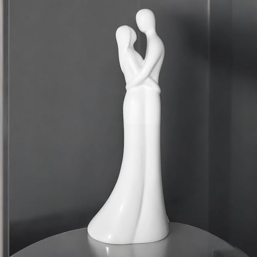 Trends for living Statue Paar-Statue Skulptur Paar Keramik-Skulptur Heimdekoration Hochzeitstag für Heimdekoration Höhe 25cm-32cm (Höhe: 25cm)