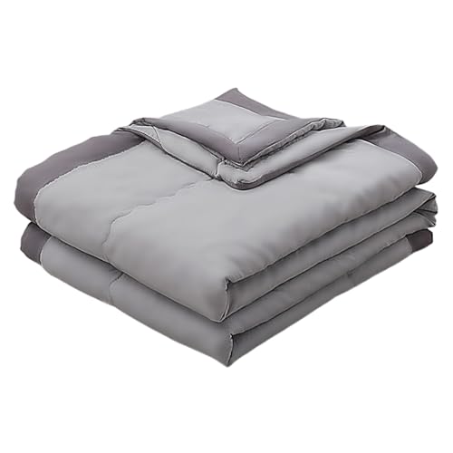 Nuelreva Kühlungssonter Sommer 55x79in Single Quilt Grey Erfrischende und atmungsaktive Decke Leichten doppelseitigen kalten Effekt für Hot Sleepers Night Sweatscomform