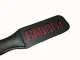 Kunstleder BDSM SM Paddle Paddel Peitsche Flogger Spanking Slave Sex-Spielzeug schwarz mit rotem BADBOY Logo