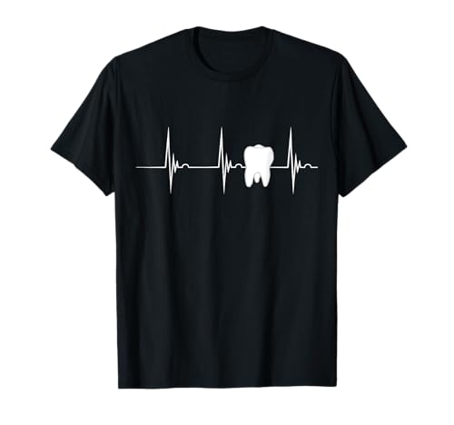 Zahnarzt Herzschlag EKG Puls Zahntechniker Praxis T-Shirt