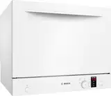 Bosch SKS2ITW00E, Serie 2, Freistehender Kompakt-Geschirrspüler 55 cm, Besteckkorb, Mini Spülmaschine, schneller sauberes Geschirr, Extra Trocknen, Schonende Glasreinigung, Automatikprogramme, Weiß