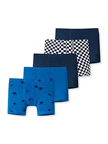 Schiesser Jungen 5 Pack Boxershort Unterhosen - 95/5 Organic Bio Baumwolle Größe 92 Bis 140 Unterwäsche, Sortiert 12_173129, 116 EU