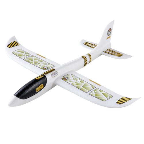 HABA Terra Kids Wurfgleiter – Gleitflugzeug für Kinder ab 5 Jahren, Robustes Styropor, hervorragende Flugeigenschaften, 48x48 cm, leicht zusammenbaubar – 1303520001