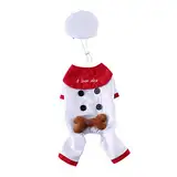 Abaodam 1 Satz Kleidung für Haustiere Party Weihnachten klein Hundebekleidung Hund Weihnachts -Outfit Haustier-Outfit Katzenbräuche Strickkostüm für Hunde Polyester Weiß