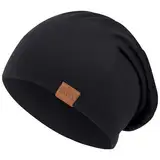 Kavya Dünne Mütze Herren Damen, 95% Baumwolle Weich Beanie Herren Leichte Atmungsaktiv Mützen Jungen Slouch Kopfbedeckung Damen Elastisc Hüte Chemo Caps Unisex für Sommer und Herbst Winter