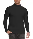 SIHOHAN Herren Rollkragenshirt Basic Rollkragenpullover - Slim fit Langarmshirt Innenfleece Thermounterwäsche Oberteil Langarm Herren Rollkragen Pullover Longsleeve