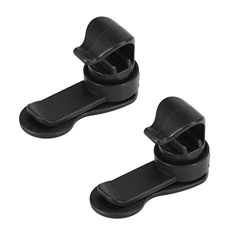 Shiwaki 2PCS Wasserschlauchclips Universal Wasserblasenschlauchclip Abnehmbare Trinkklemme Magnetschlauchhalter - Schwarz