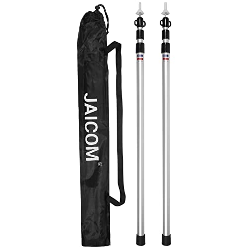 JAICOM Teleskopstange für Zelt Tarp, Aufstellstange Zeltstange, 95-230cm Verstellbare Sonnensegel Stange, 2-Teilige Aluminiumstange, Geeignet für Outdoor, Zelte, Zeltplanen, Camping