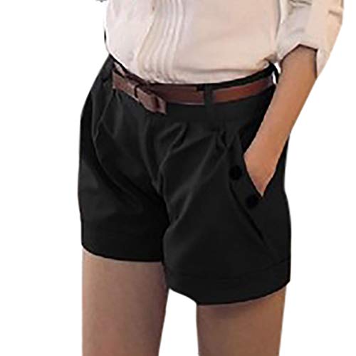 Basketball Shorts Herren Taille Lässige Sommer Hose Mountainbike Damen(Schwarz,S)
