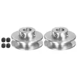 QUARKZMAN 2er Set V-Typ Riemenscheibe 8mm Bohrung 31mm Außendurchmesser Einzelrille Aluminiumlegierung für 3-5MM PU Rundriemen Motorwellen-Bohrmaschine