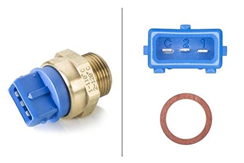 HELLA 6ZT 007 836-051 Temperaturschalter, Kühlerlüfter - 12V - Anschlussanzahl: 3 - Flachstecker - geschraubt - Umschalter