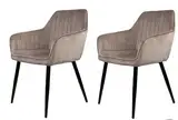 Generisch Serenity gepolstert Stuhl Set von Zwei Grau für Wohnzimmer Esszimmer Küche